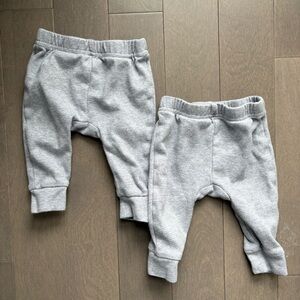 3/$20🌟 100% Organic Cotton Set of 2 Jogger Pants, 3-6M